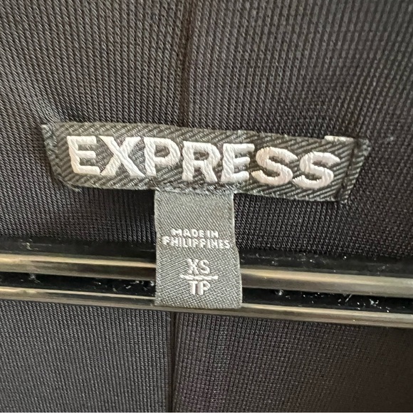 Express Black Bodycon Silver Grommet Deep V Neck Long Sleeve Mini Dress Size XS - Picture 5 of 8